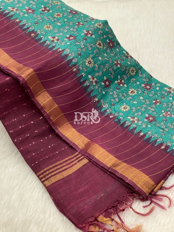 Kalamkari Baswara Saree