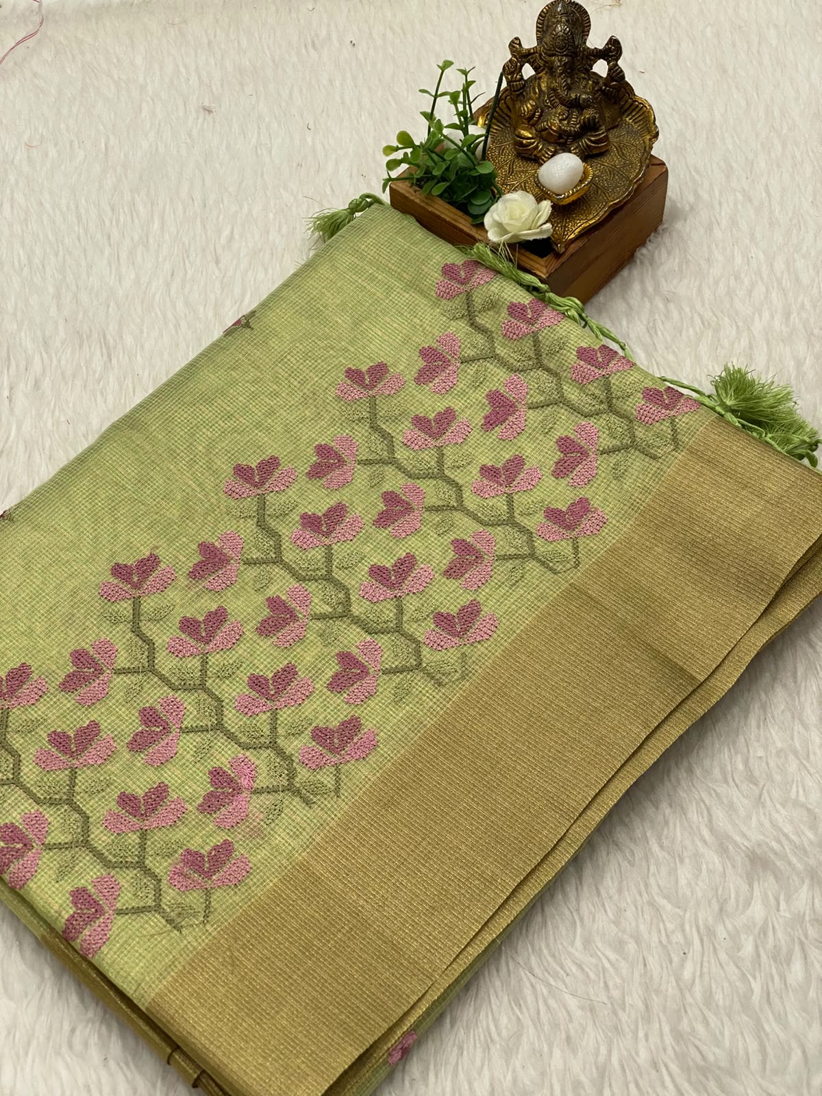 Kota Net Embroidery  Saree