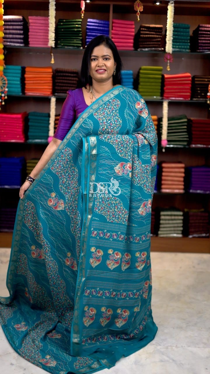 Viscose Chiffon Sarees - vol1