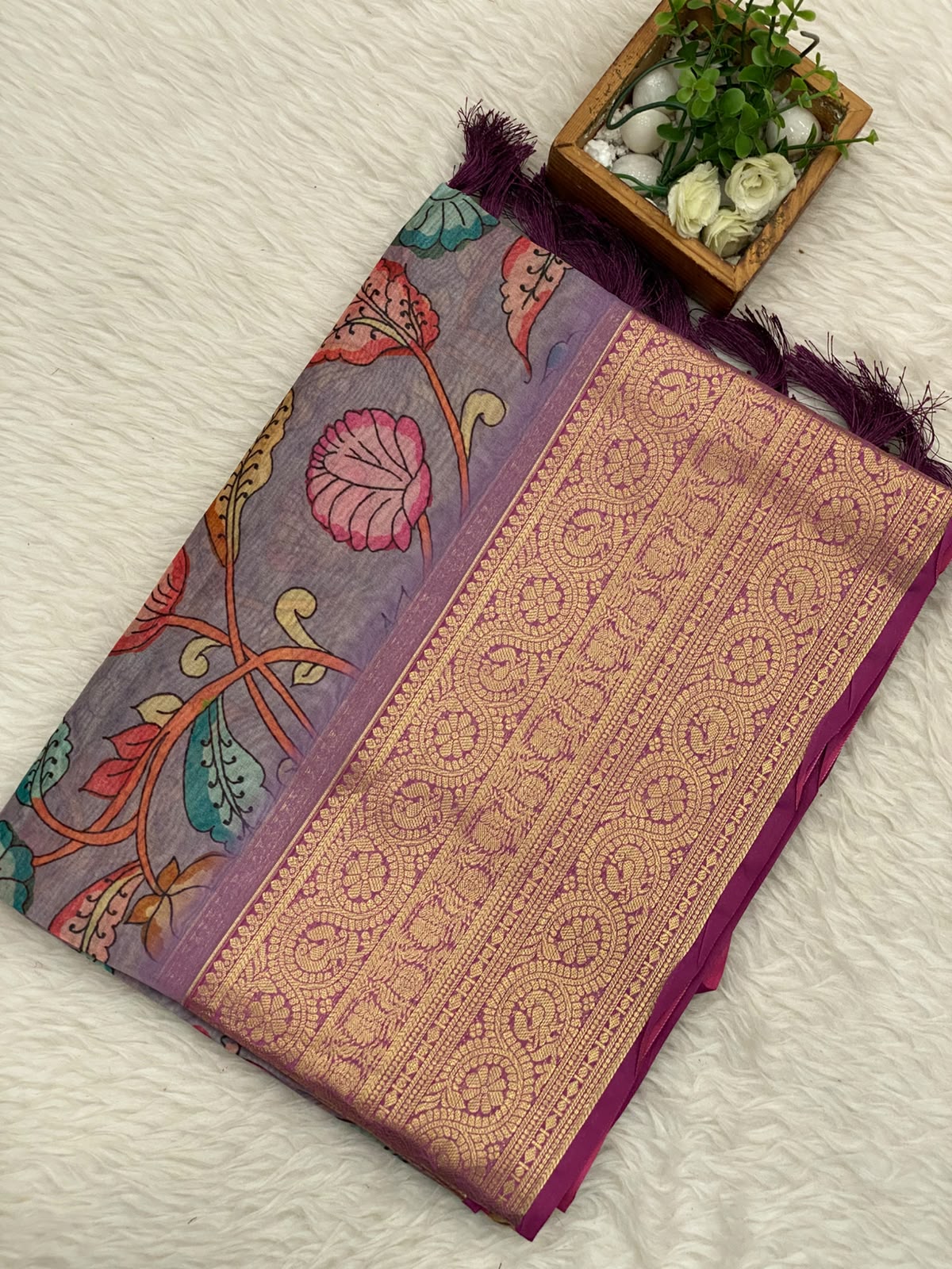 Printed Organza Saree