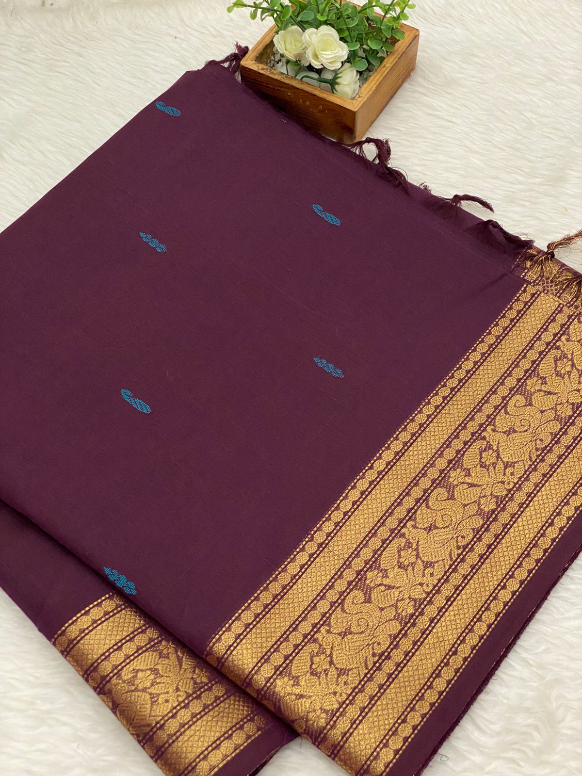 Chettinadu Cotton Butta saree