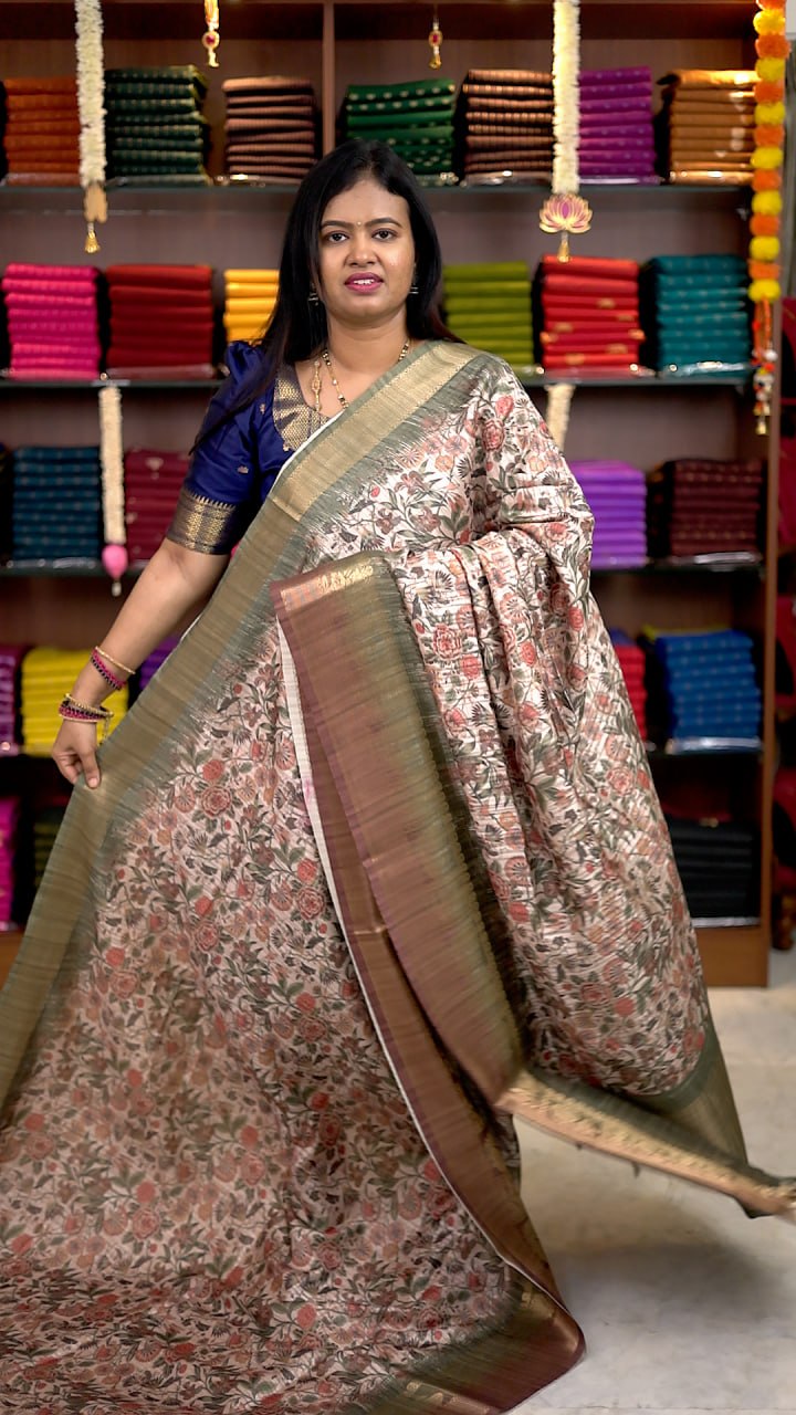 Semi Chapa tussar Sarees