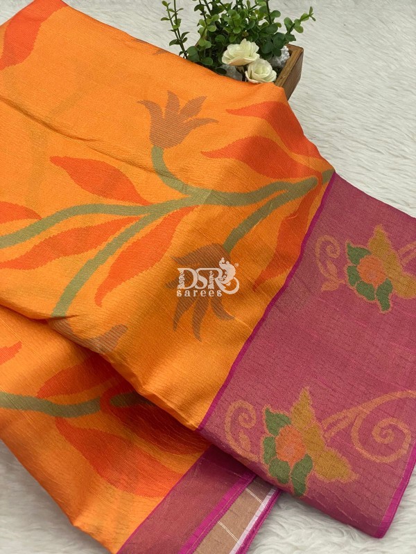 Pochampally Jute Silk Sarees