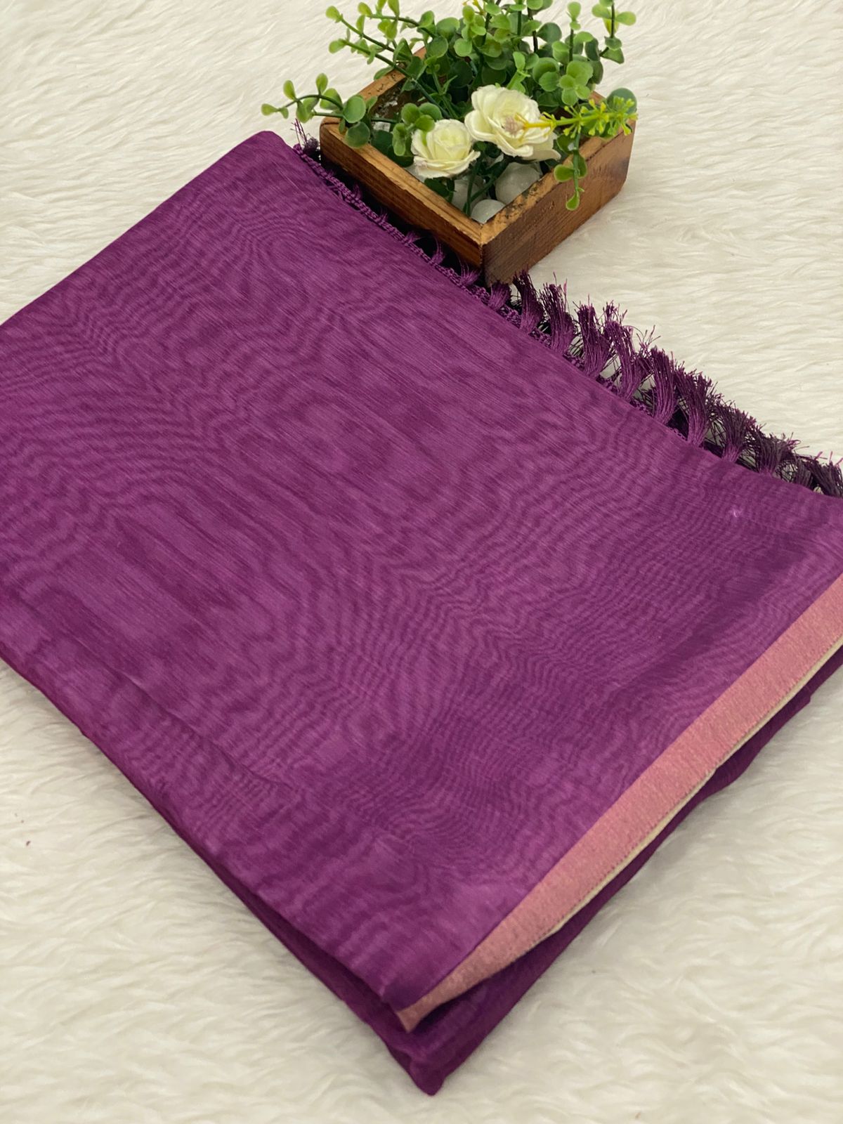 Chanderi sico Saree