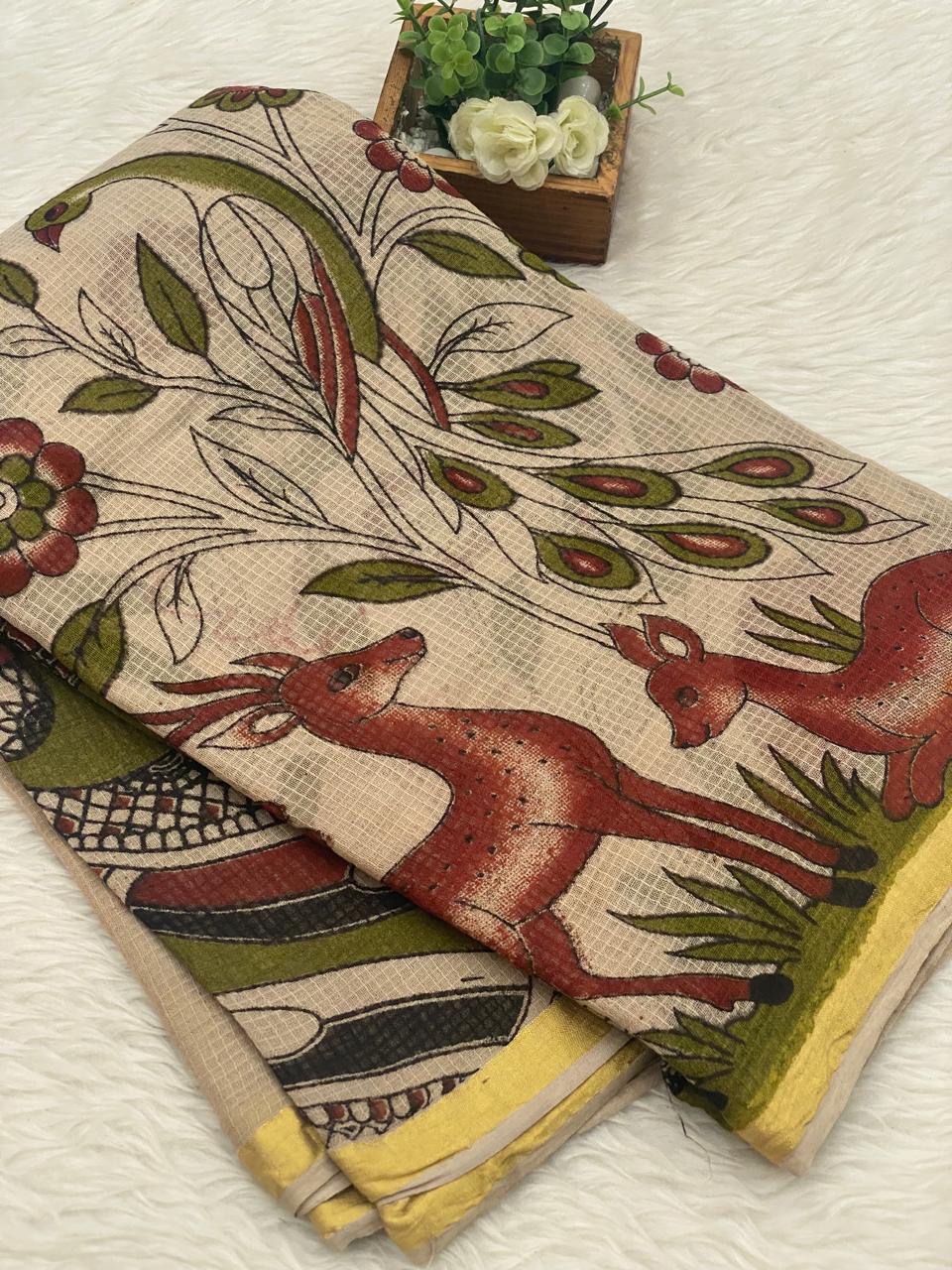 Kota Cotton Sarees with Zari