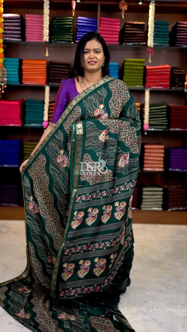 Viscose Chiffon Sarees - vol1