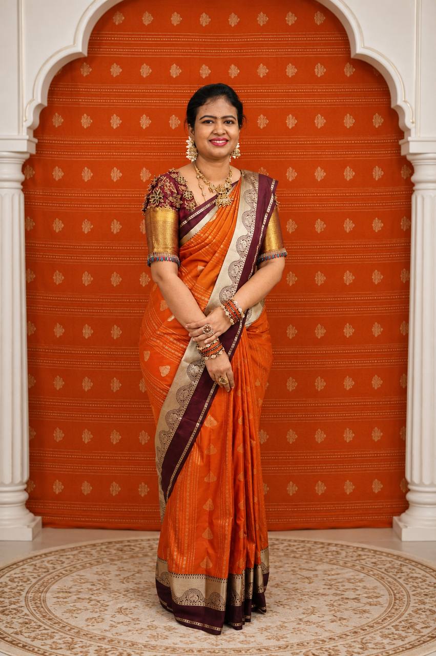 Premium Kanchi Korvai Border Saree