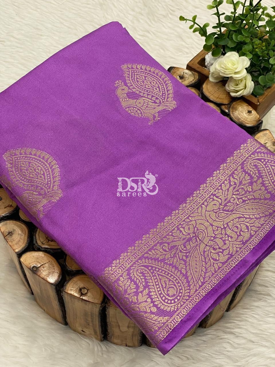 Semi Mysore Crepe Silk Saree