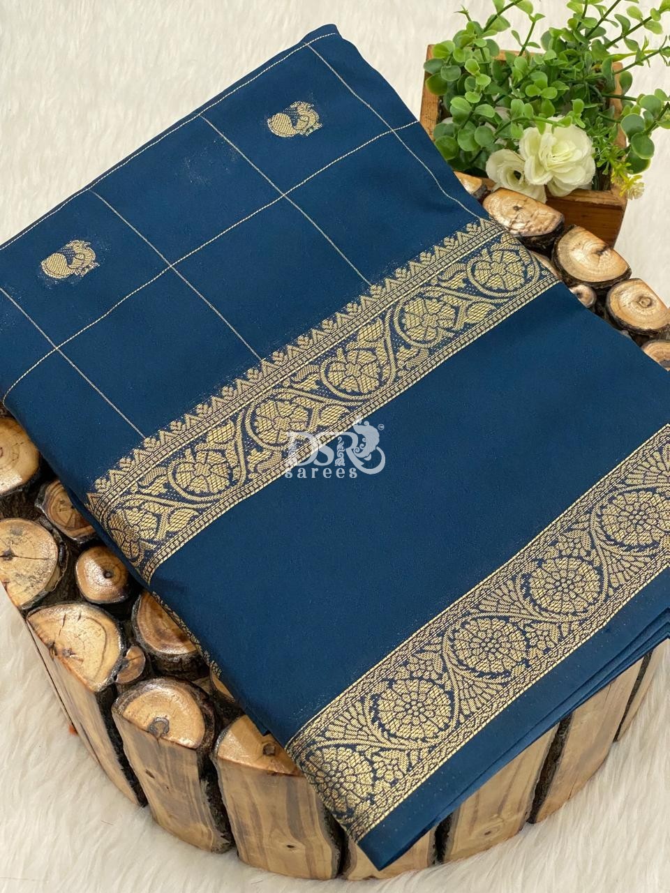 Semi Mysore Crepe Silk Saree