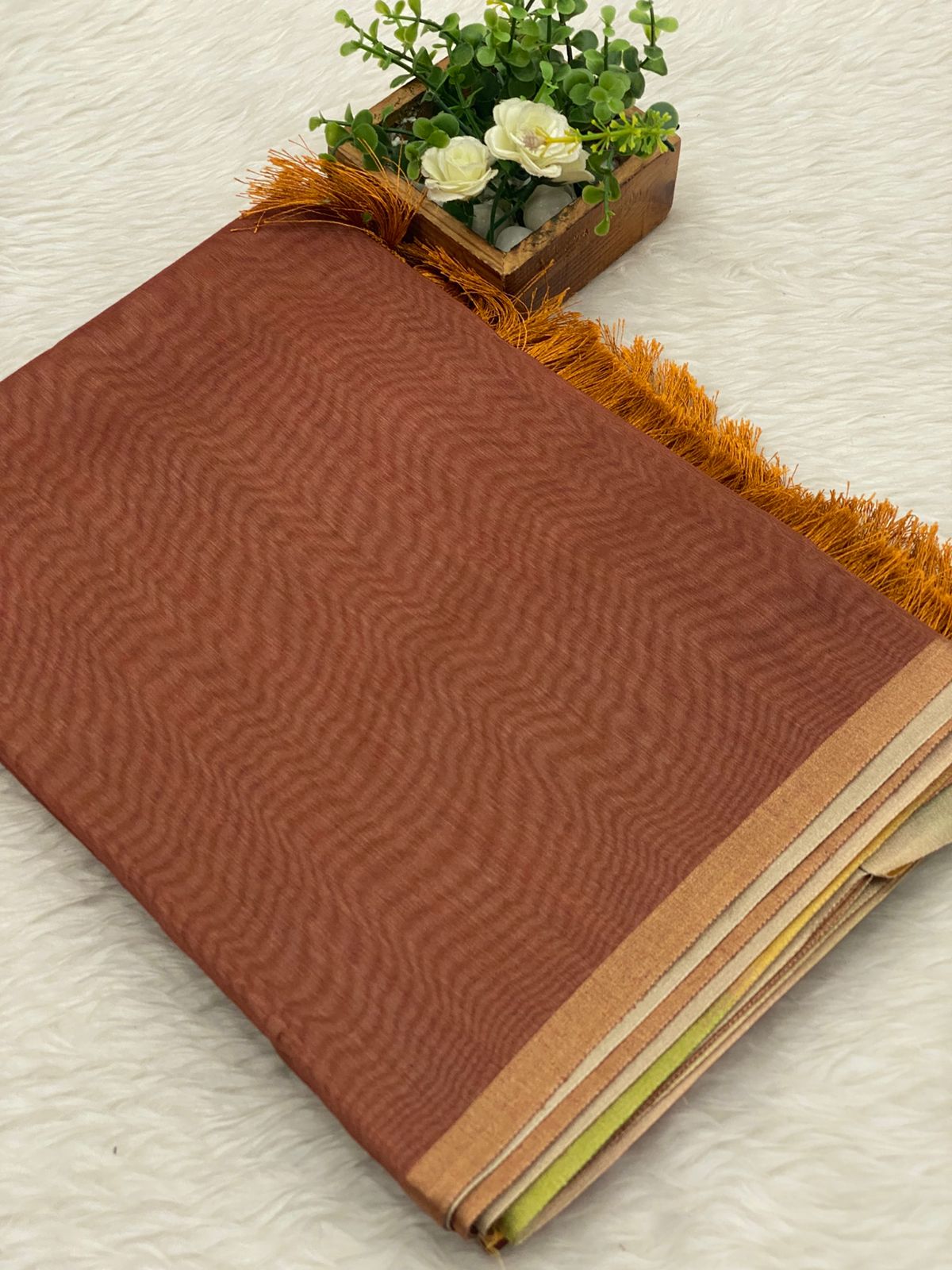 Chanderi sico Saree
