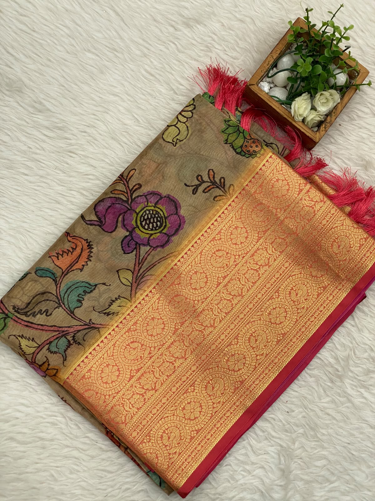 Printed Organza Saree