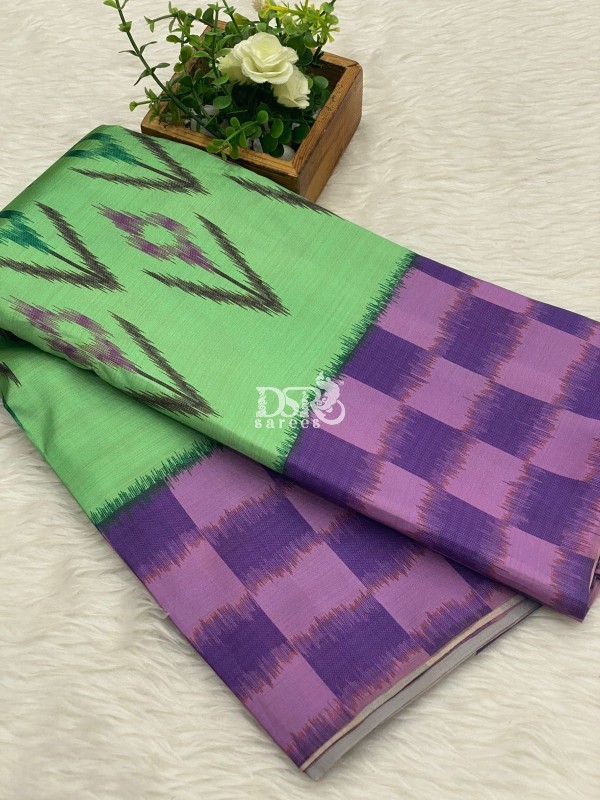 Pochampally Printed Italian Silk Saree