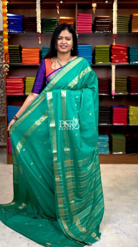 Semi Mysore Crepe Silk Saree