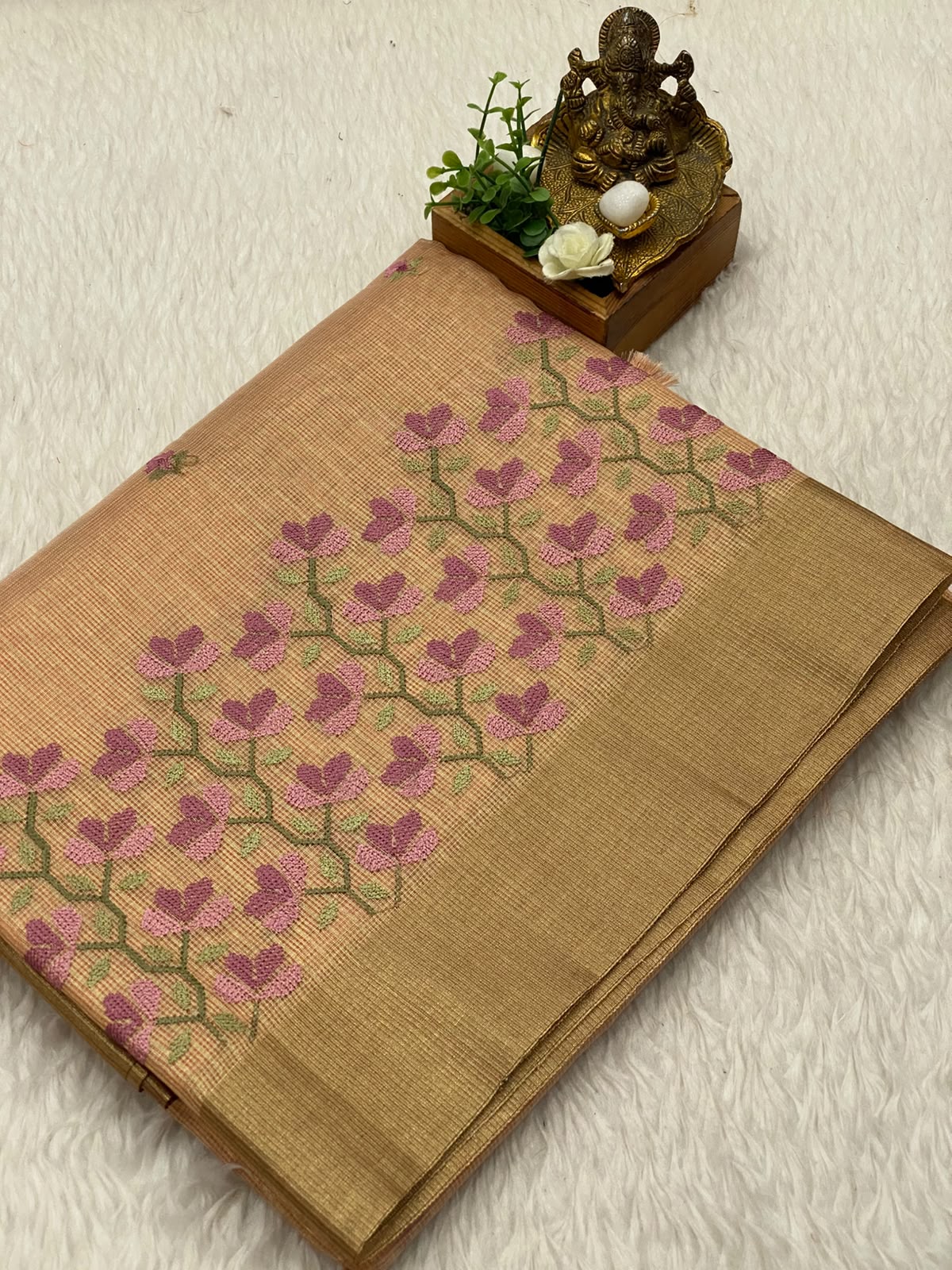 Kota Net Embroidery  Saree