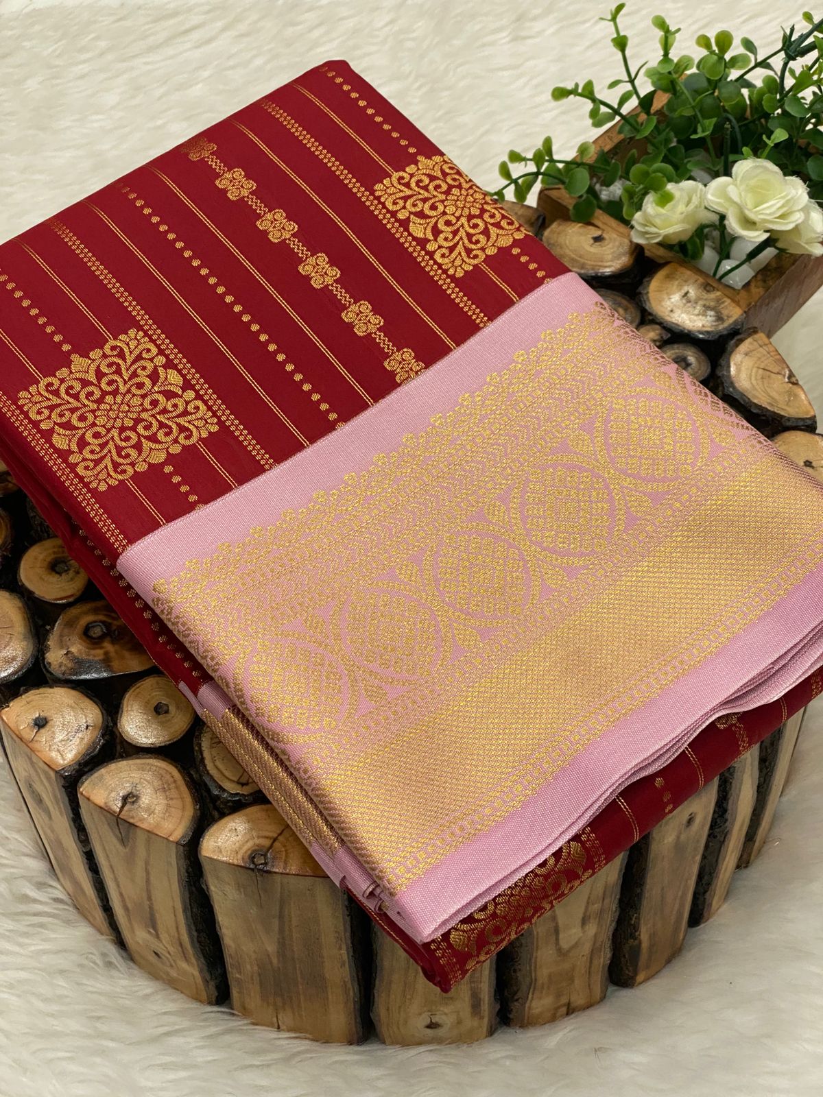 Premium Kanchi Korvai Border Saree