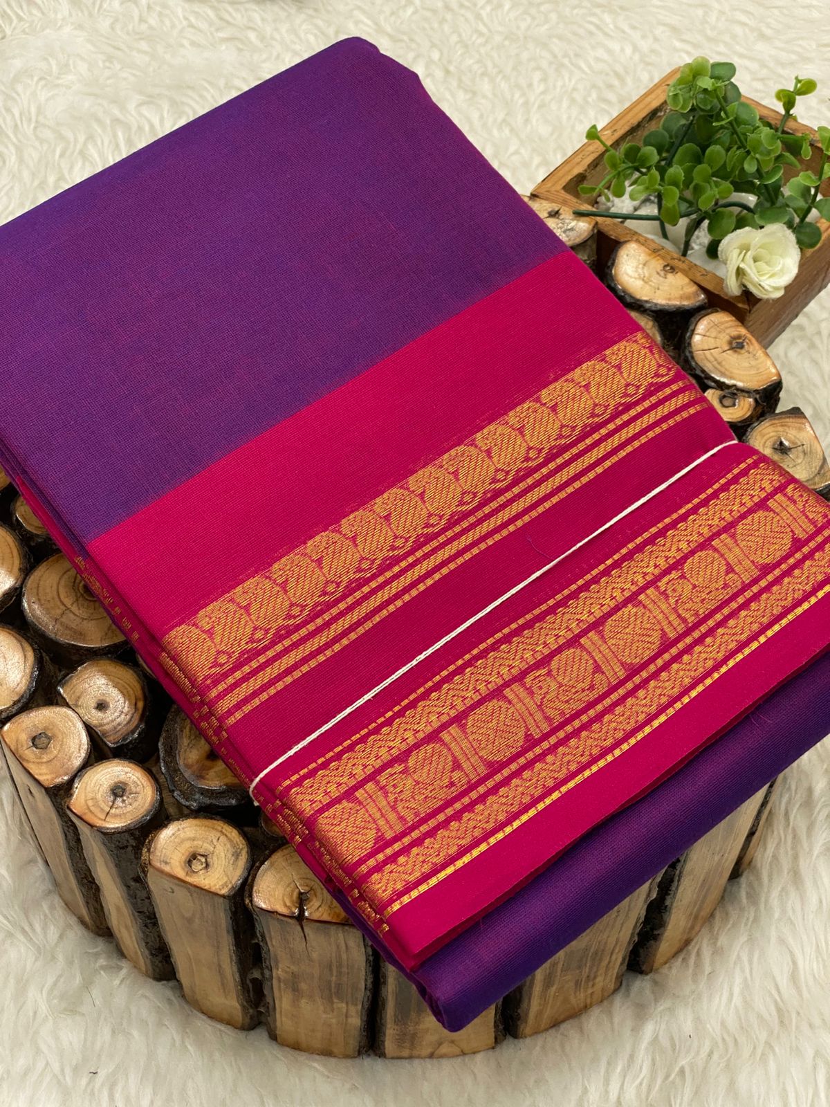 Chettinadu Cotton Saree W/B-Vol3