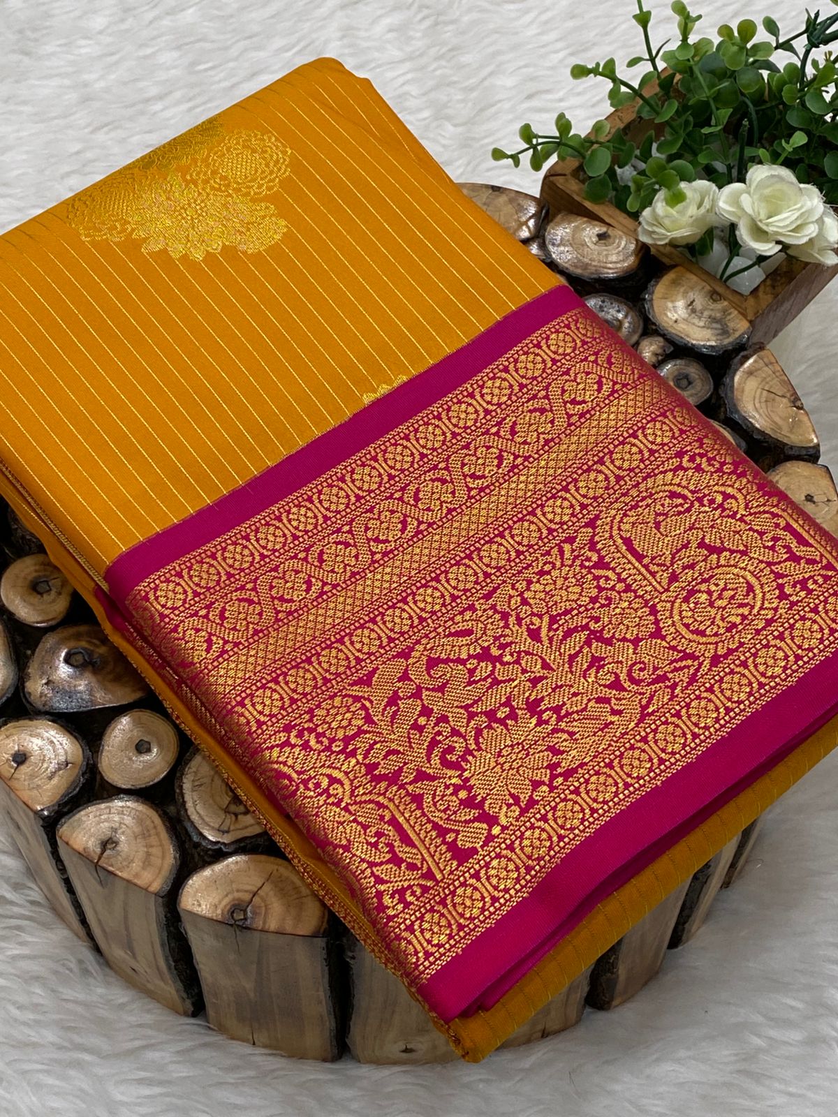 Premium Kanchi Korvai Border Saree