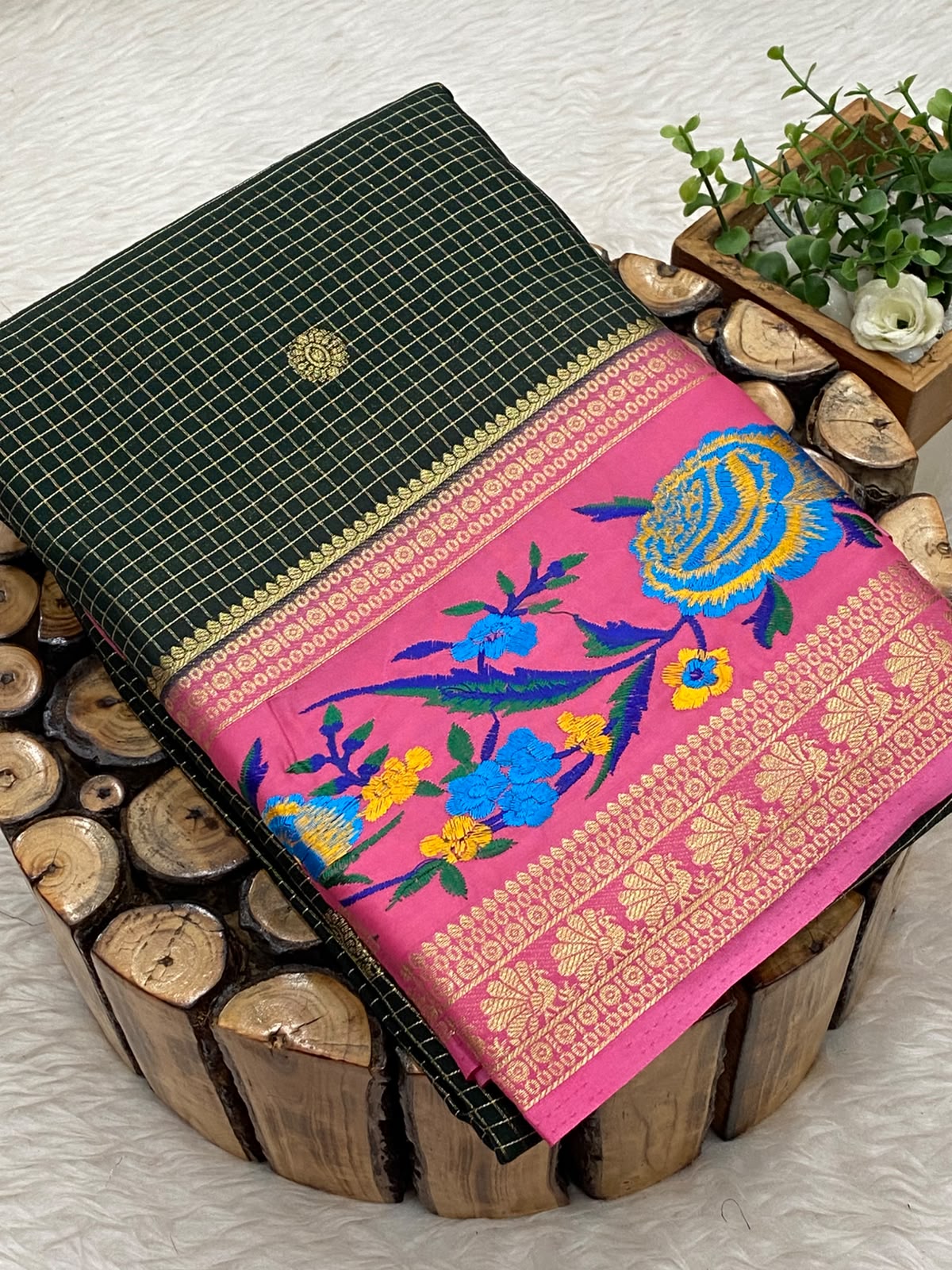 Embroided Mysore Crepe Silk