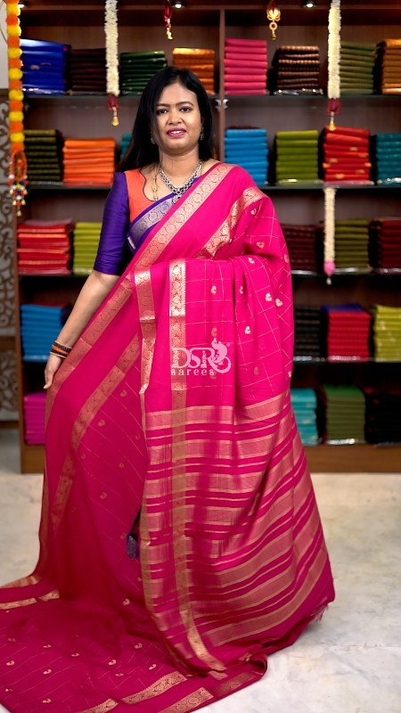 Semi Mysore Crepe Silk Saree