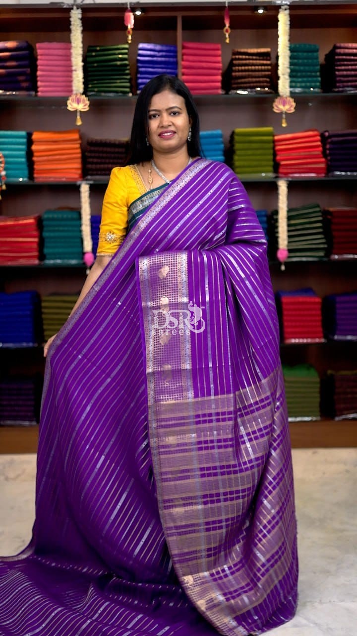 Semi Mysore Crepe Silk Saree