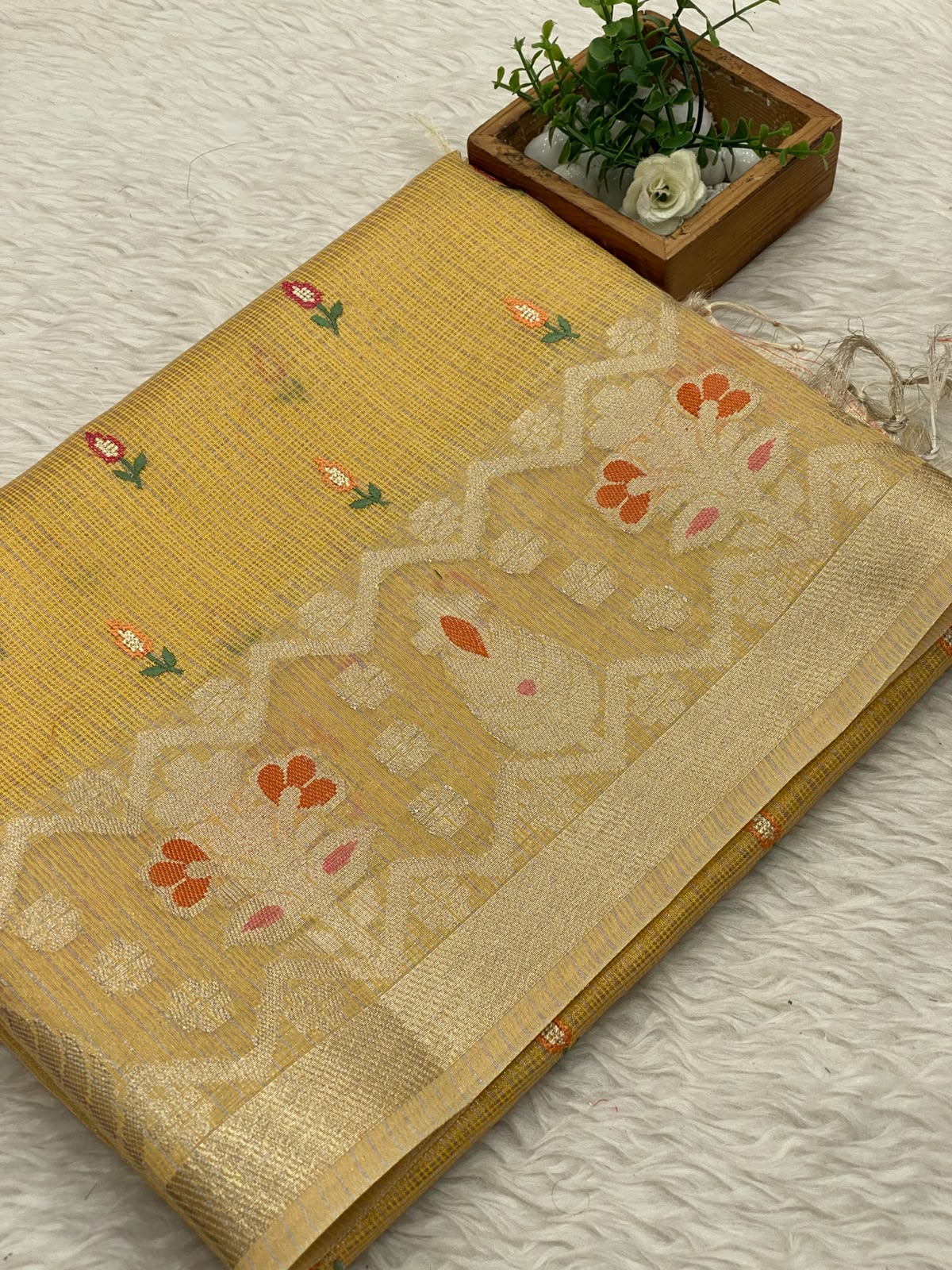 Kota Net Embroidery  Saree