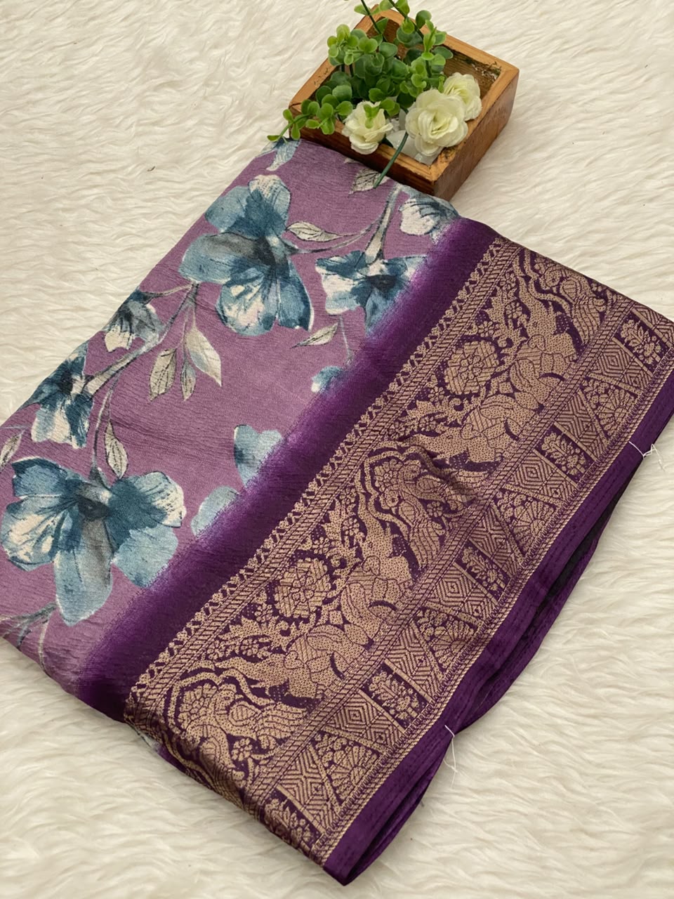 Crushed Dola Sarees