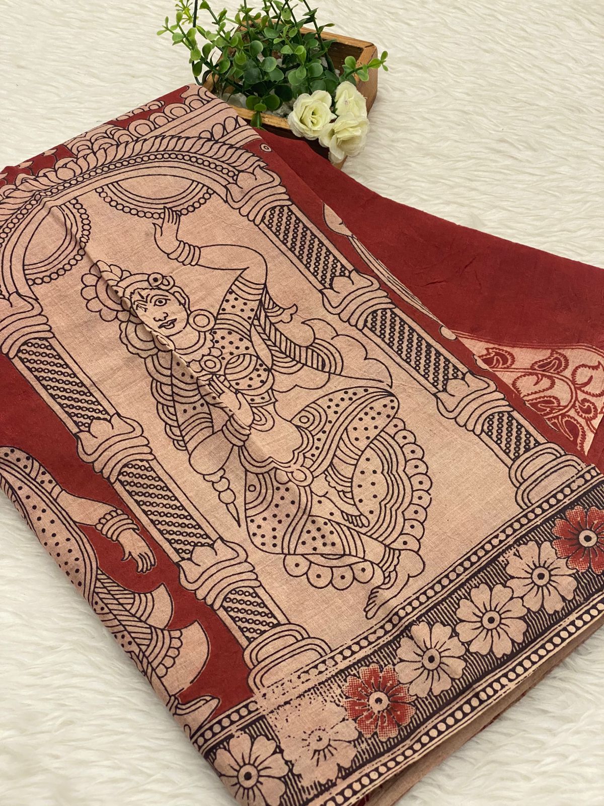 60s Count Premium Kalamkari Cotton Saree