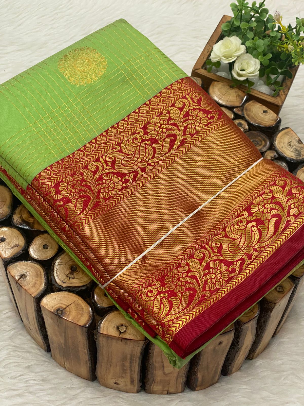 Premium Kanchi Korvai Border Saree