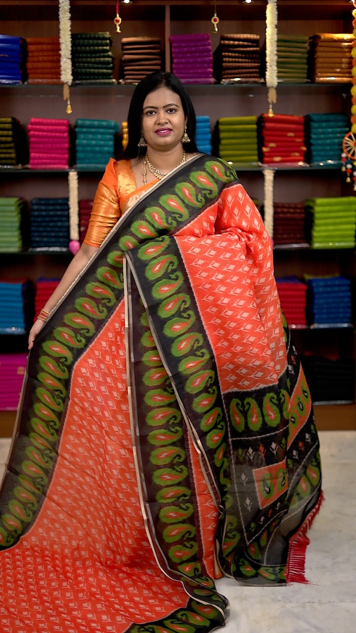 Chanderi sico Saree