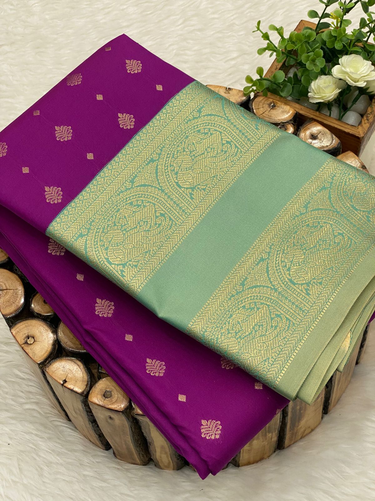 Premium Kanchi Korvai Border Saree
