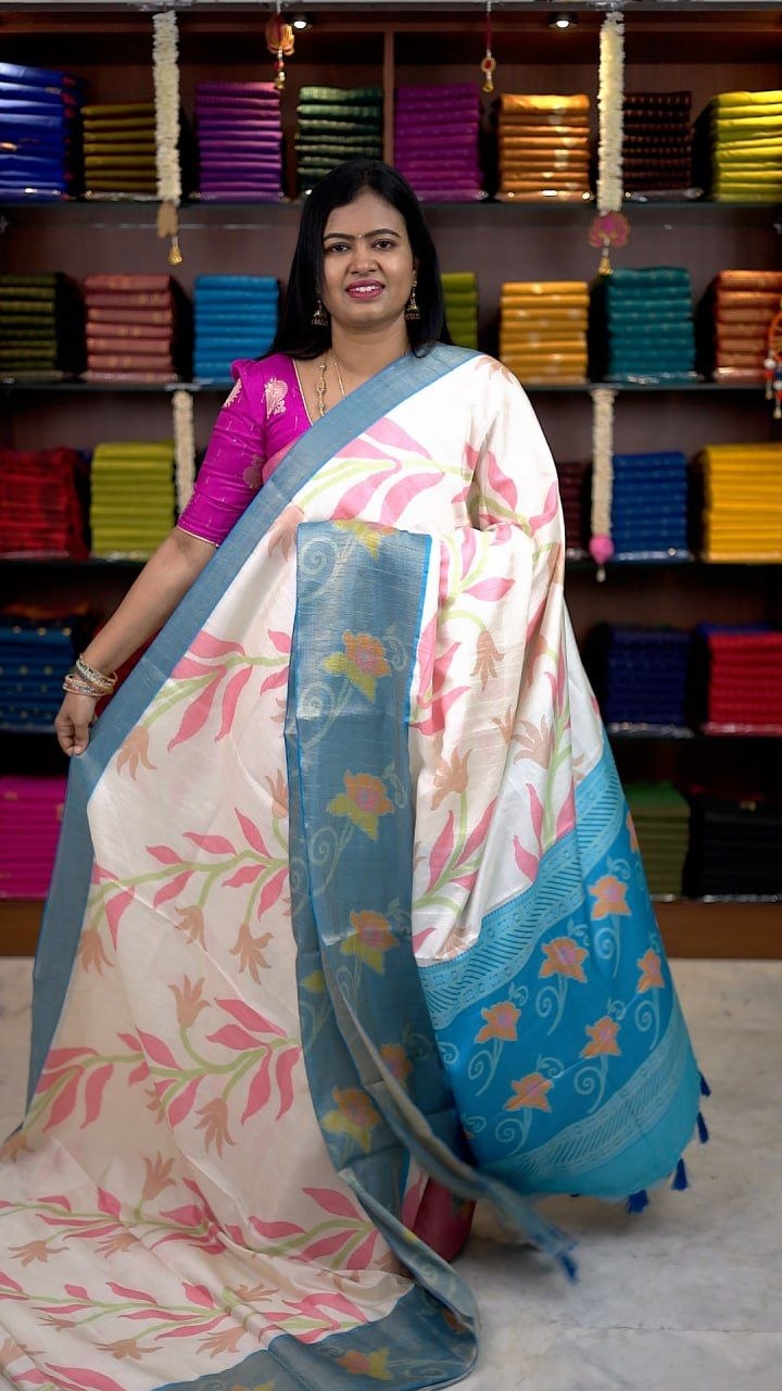 Pochampally Jute Silk Sarees