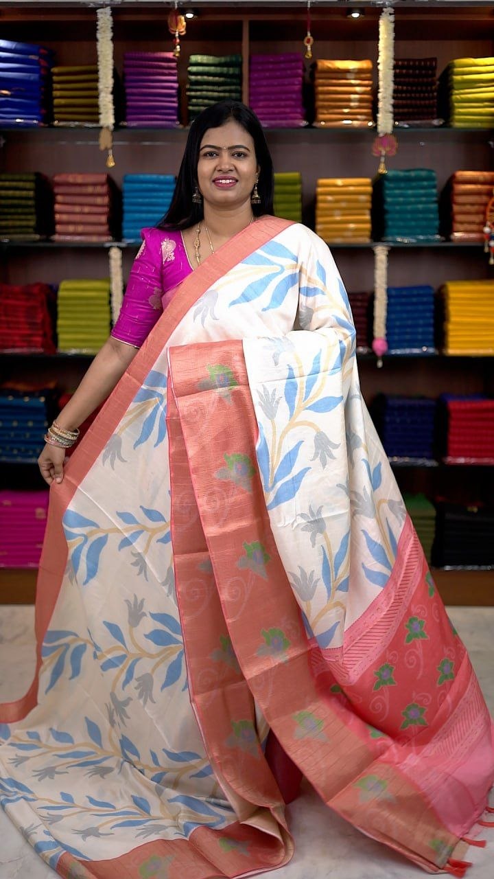 Pochampally Jute Silk Sarees