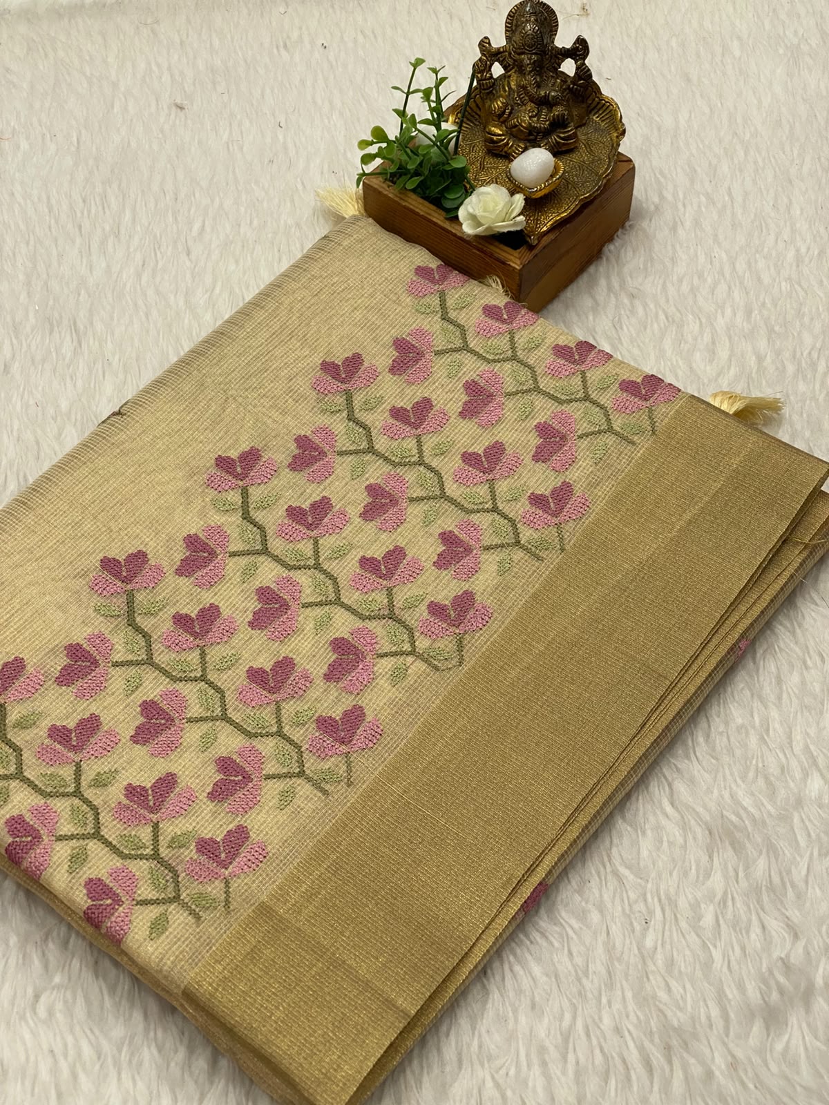 Kota Net Embroidery  Saree