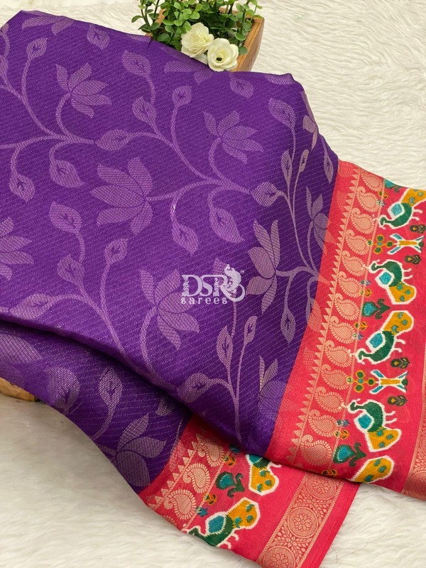 Viscose Tissue Chiffon Saree