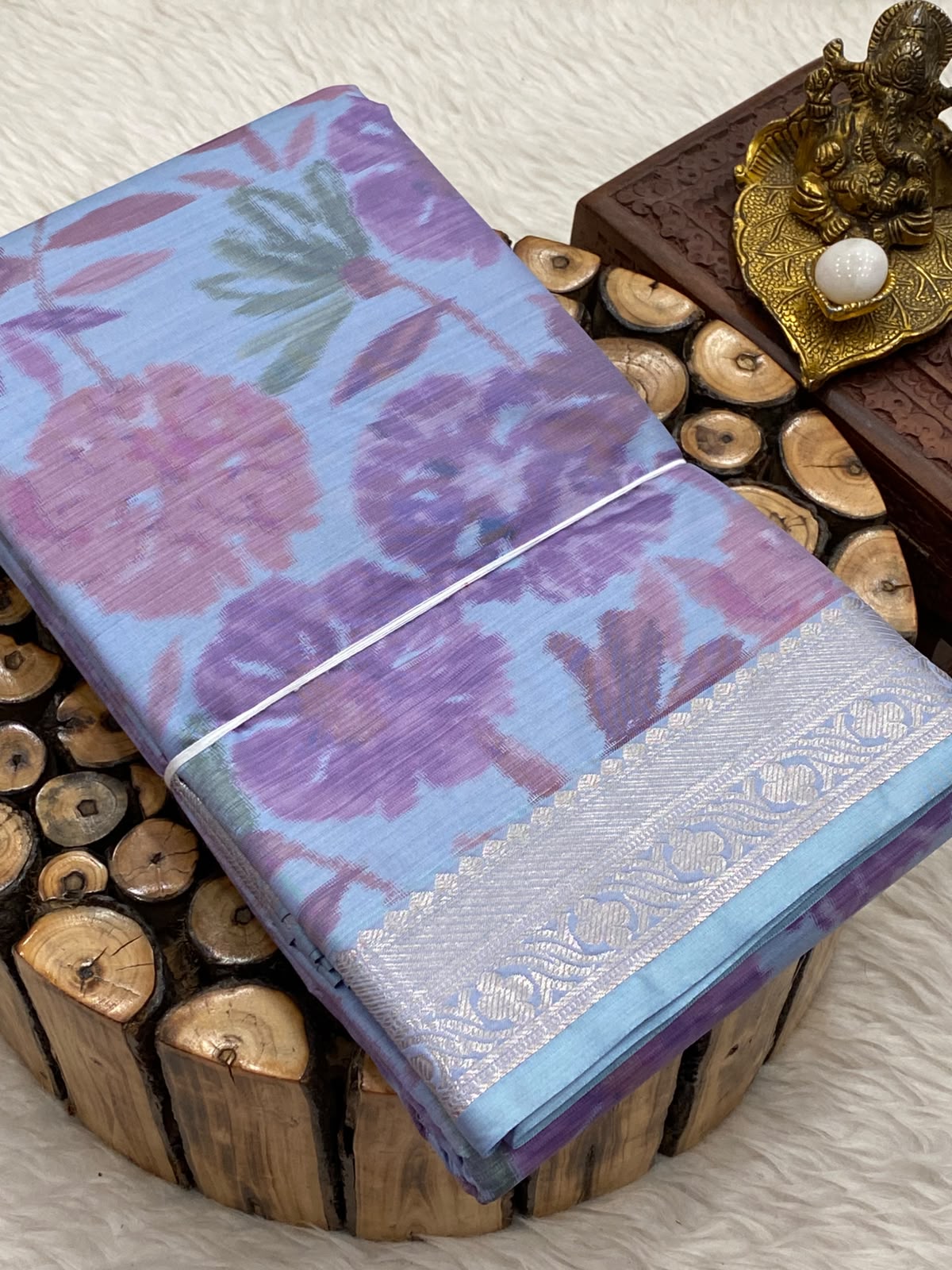 Small Border Printed Silk Sarees