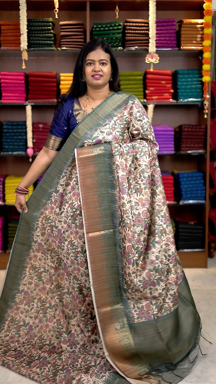 Semi Chapa tussar Sarees