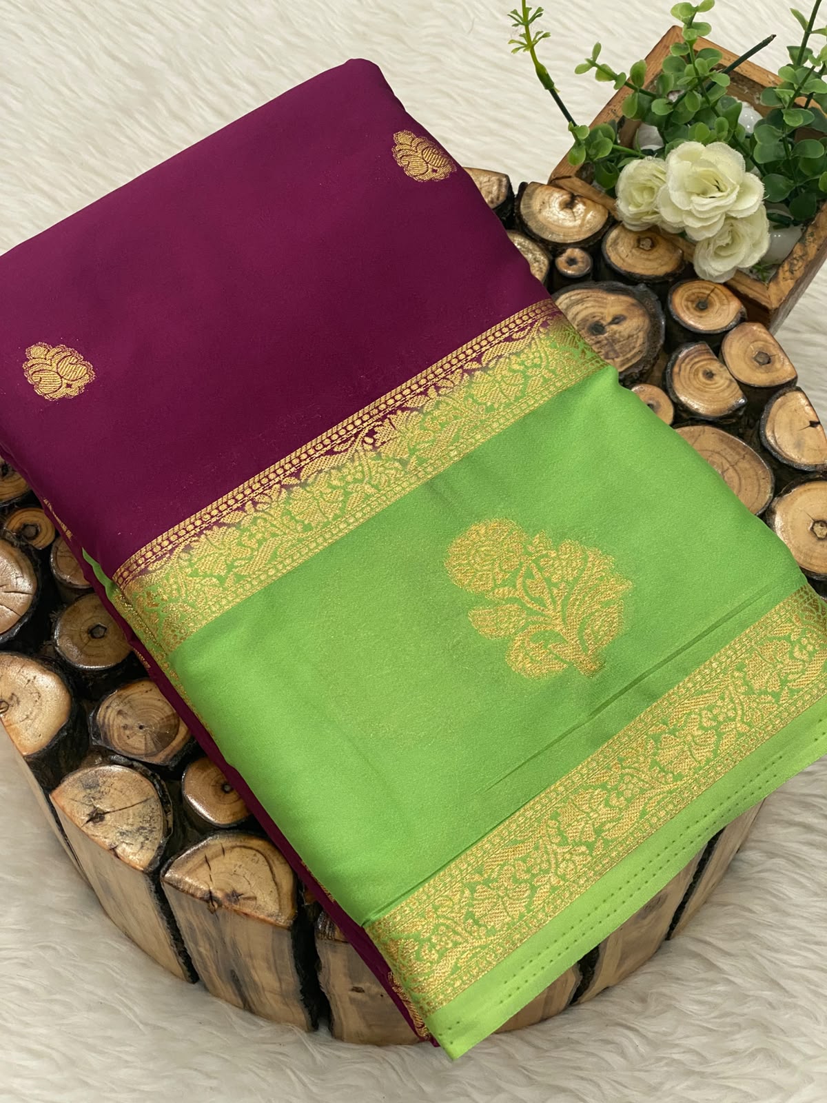 Premium Mysore Crepe Silk Sarees