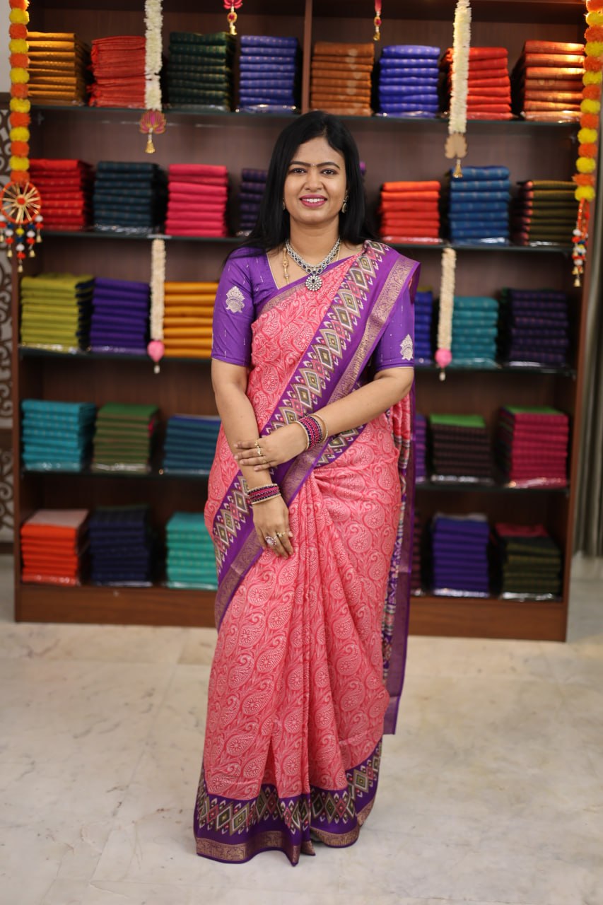 Viscose Chiffon Sarees - vol1