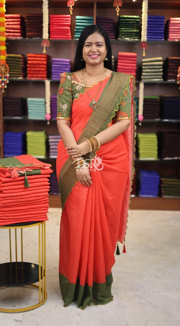 Linen Cotton Saree