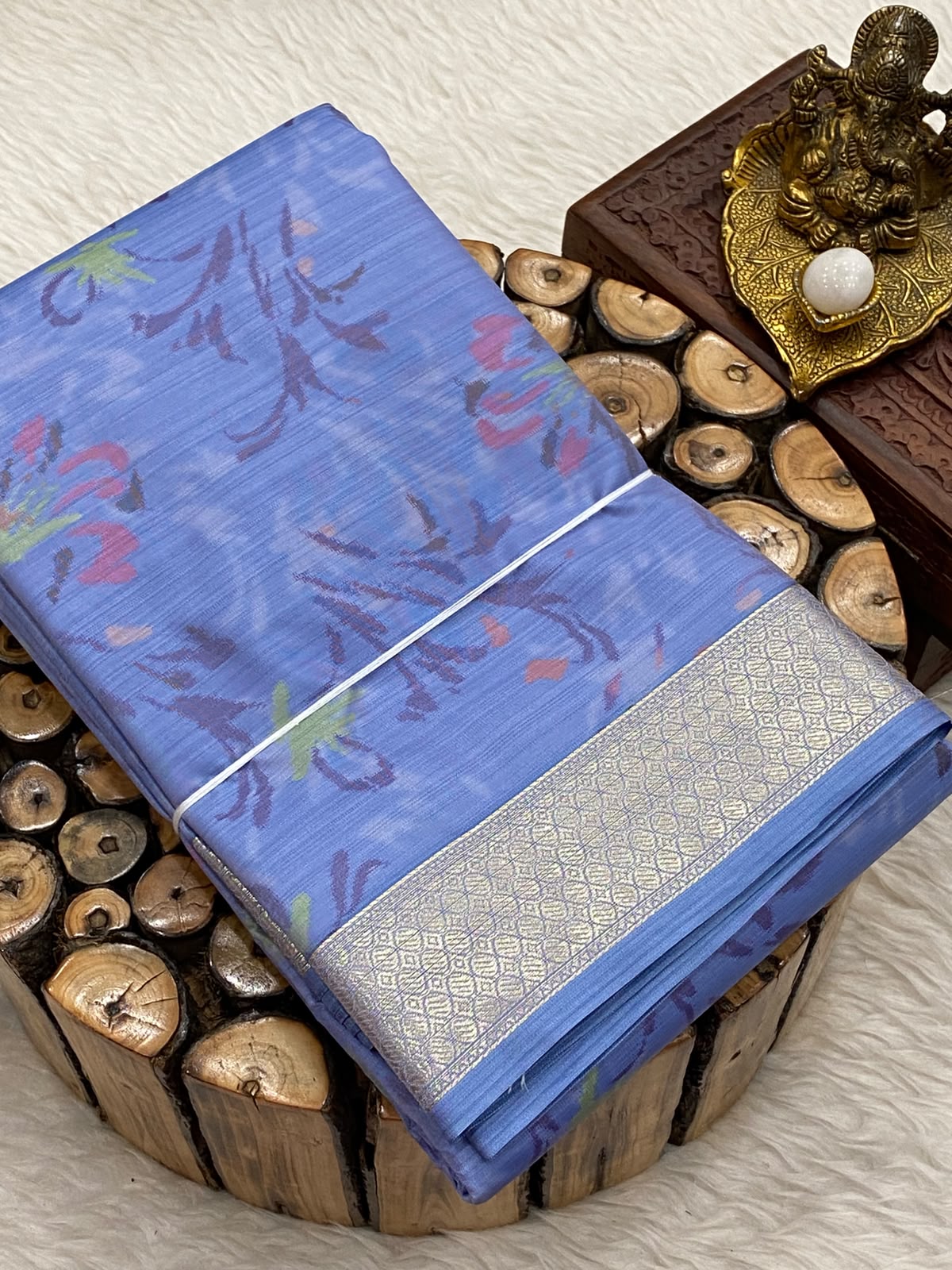 Small Border Printed Silk Sarees