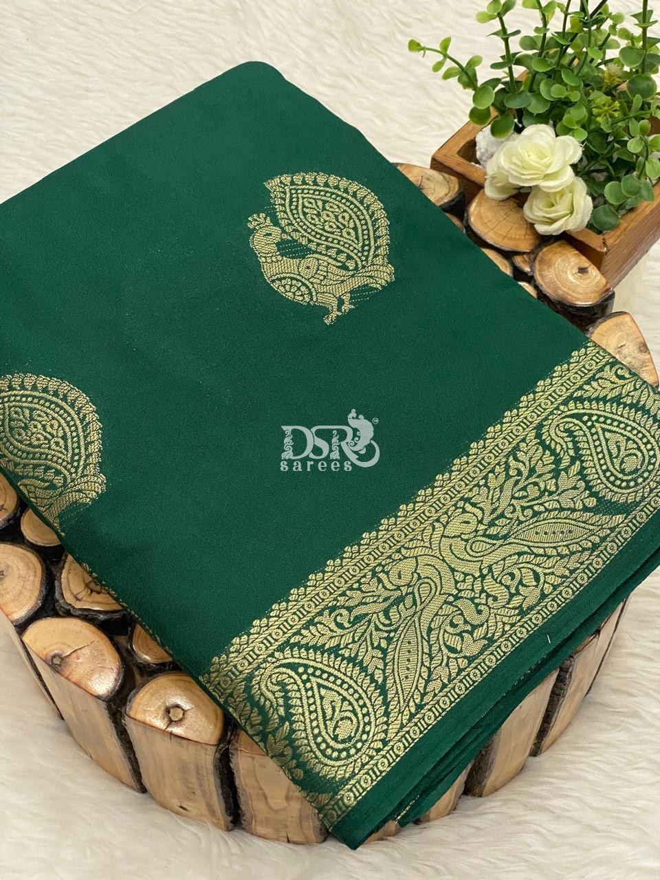 Semi Mysore Crepe Silk Saree