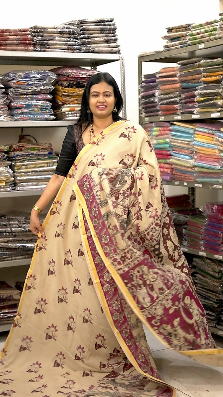 Kota net Kalamkari sarees