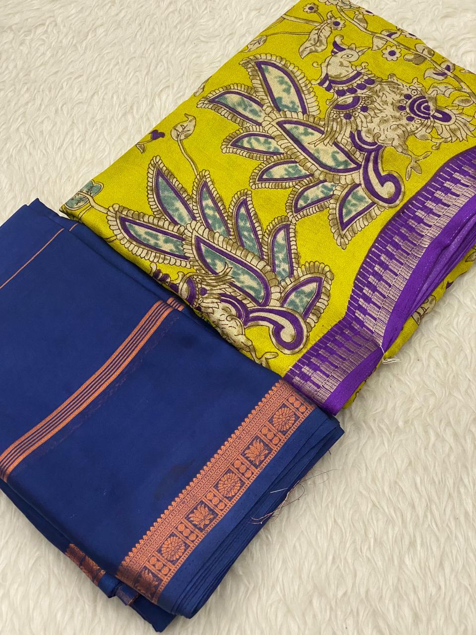 Chiffon Mysore Combo Sarees
