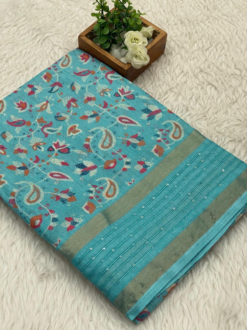 Border Sequence Dola Sarees