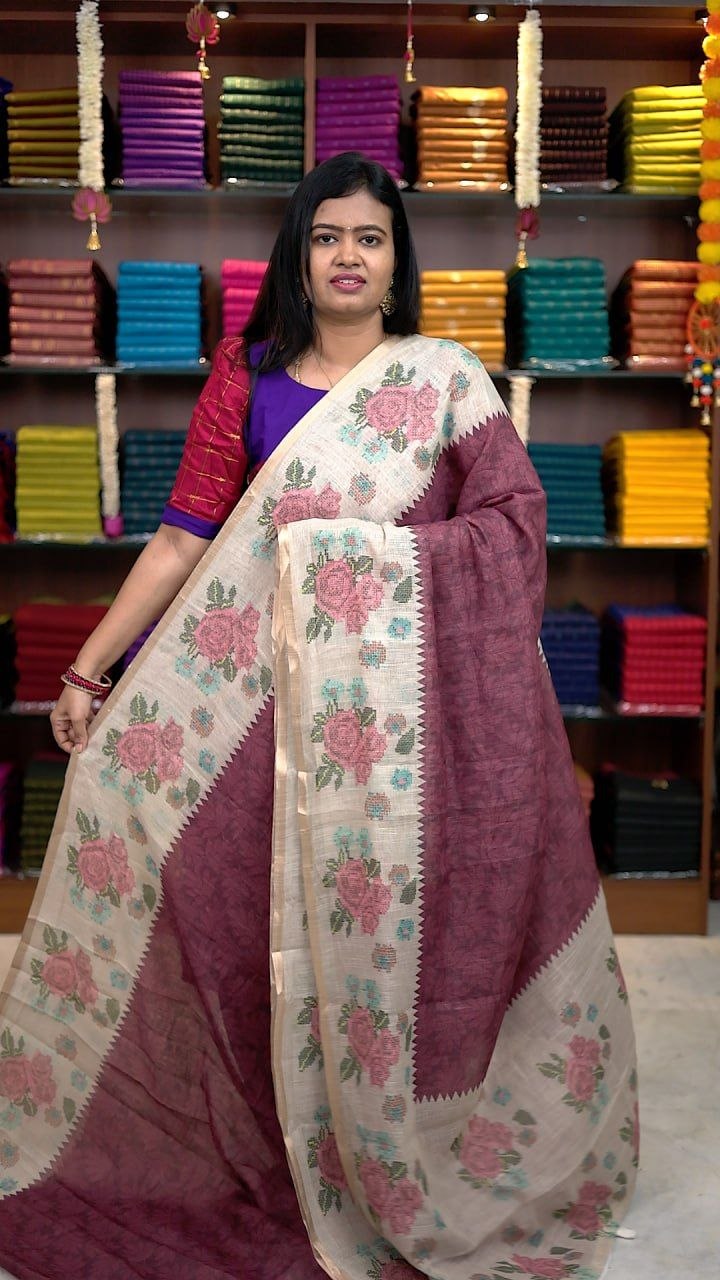 Linen Cotton Sarees