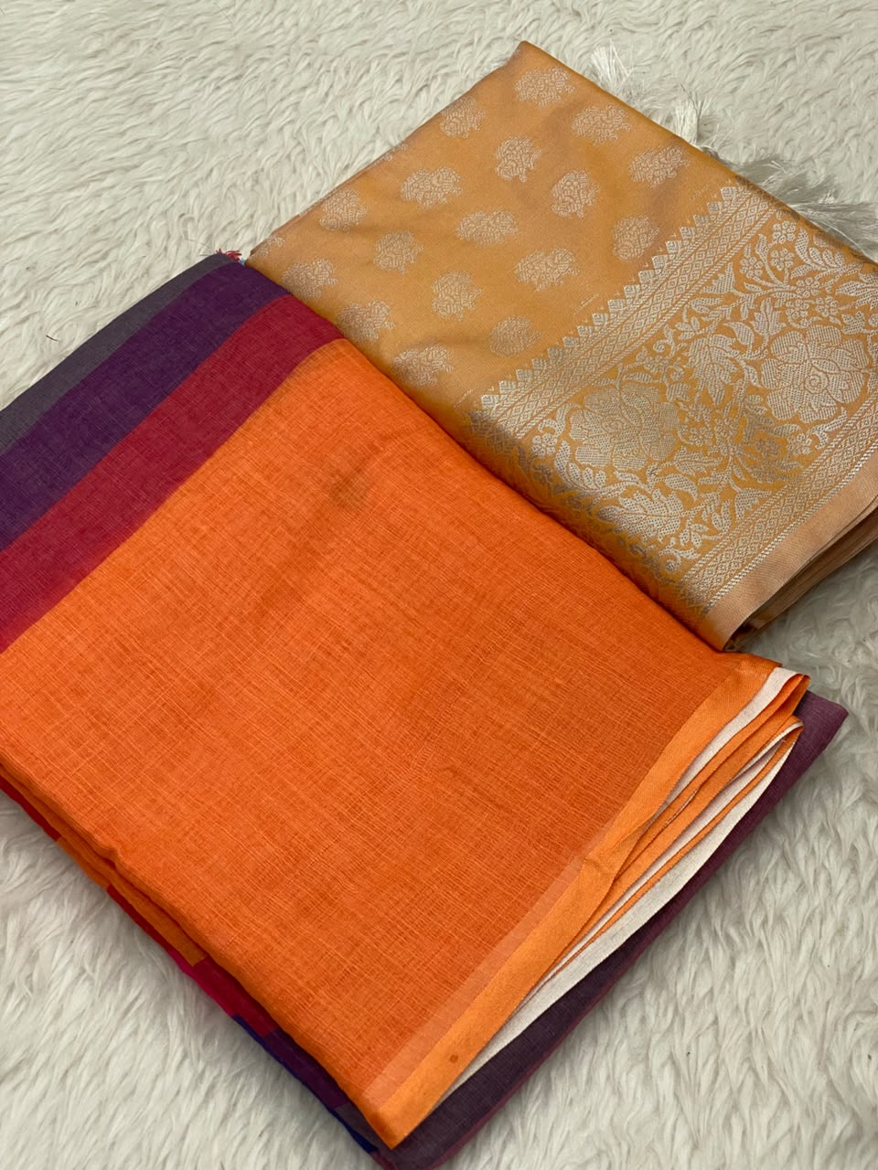 999 - Linen Kanchi Tissue Combo Saree