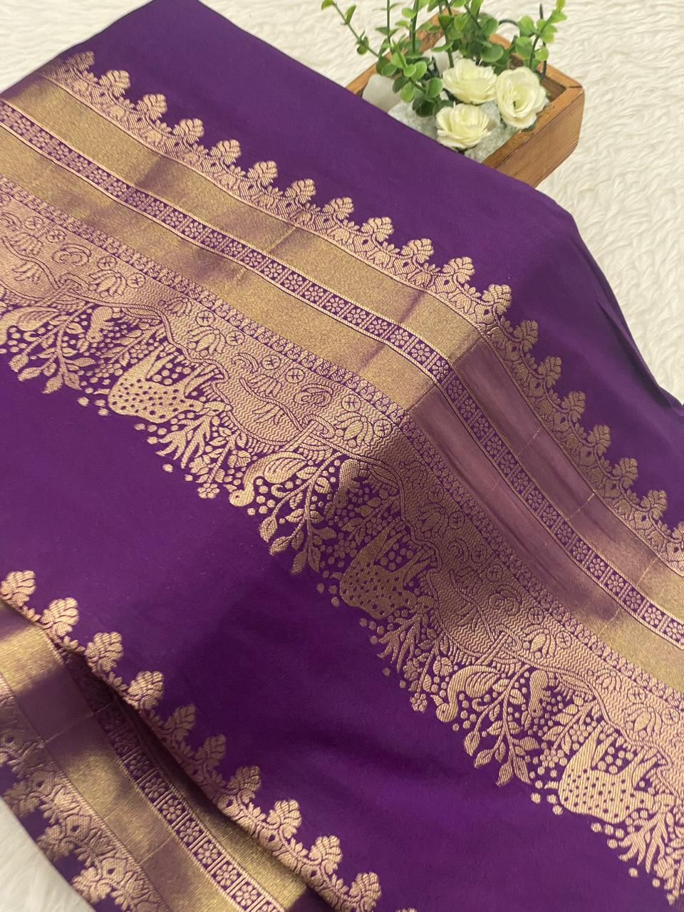Viscose Crepe Silk Saree- Vol1