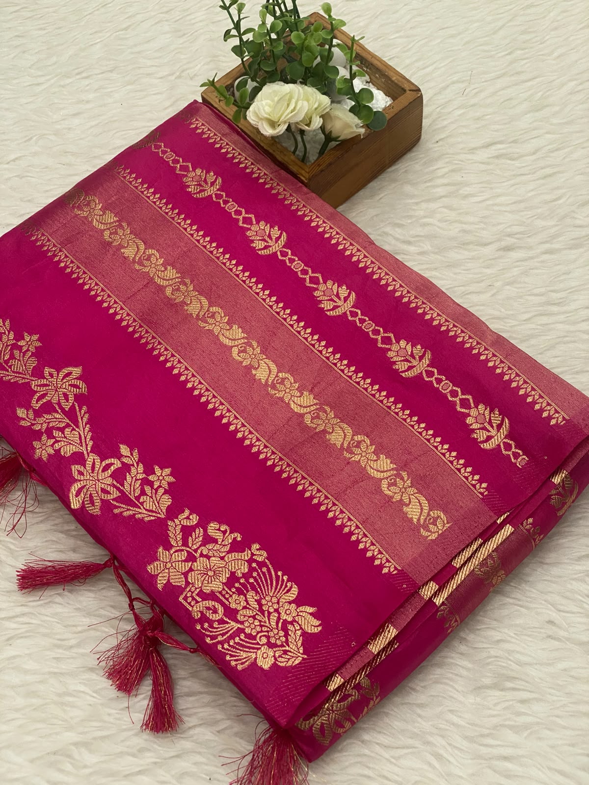 Viscose Crepe Silk Sarees