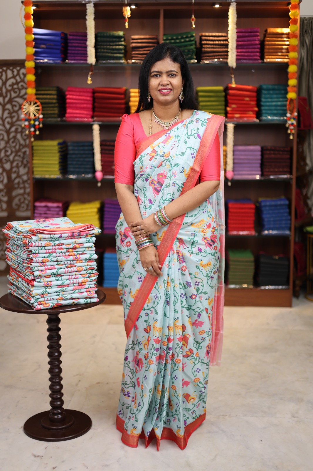 Viscose Chiffon Sarees - vol1