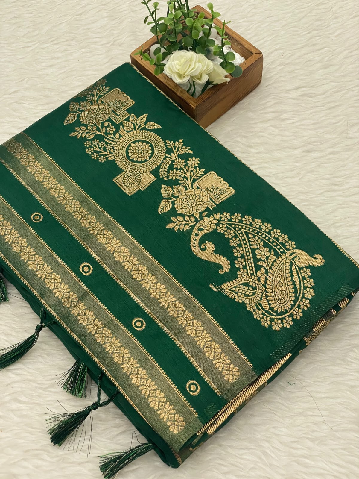 Viscose Crepe Silk Sarees